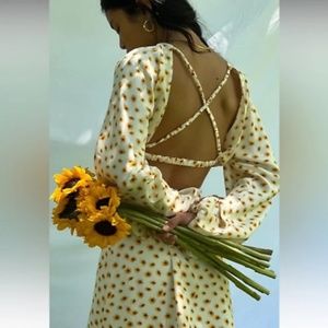 NWT We Wore What by Onia BILLOW SLEEVE DITSY DAISIES TOP Size M, L XS , S